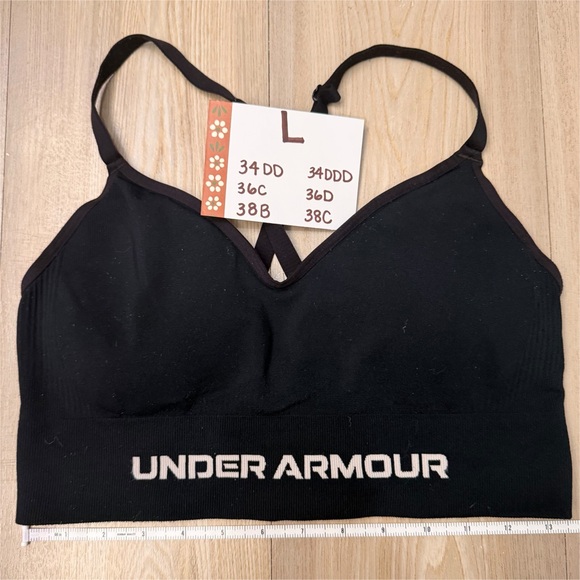 Under Armour Vanish Seamless Low Sports Bra Women’s Large Bralette Athleisure - Picture 6 of 6